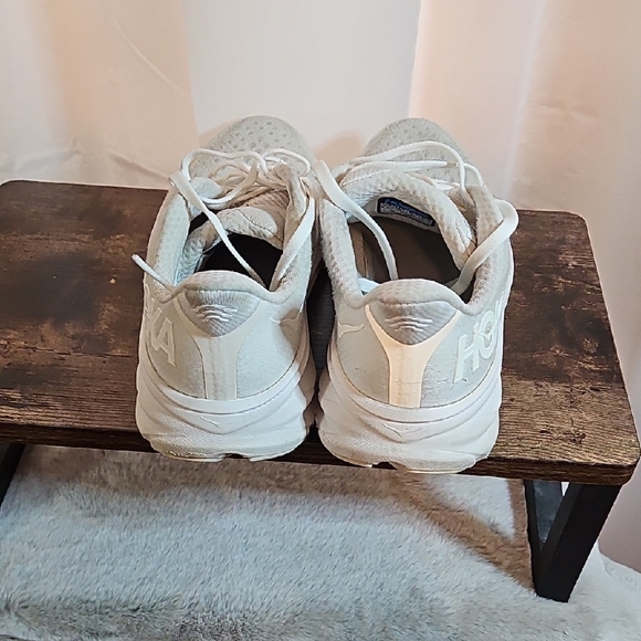 Hoka Women's Cream Athletic Shoes - Picture 3 of 5